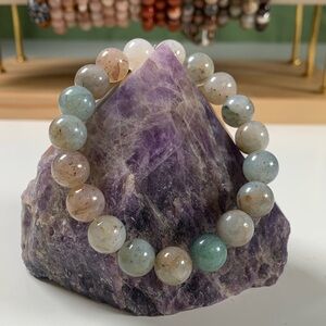 12mm Muscovite Stretch Beaded Bracelet